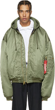 Load image into Gallery viewer, Vetements - Reversible Green Alpha Industries Edition Bomber Jacket
